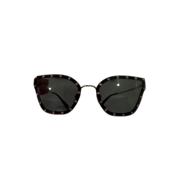 Valentino Cat Eye Crystal Embellished Acetate And Gold Tone Sunglasses Authentic